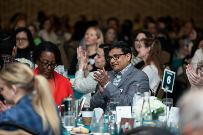 Pallavur Sivakumar, Scientist at Bristol Myers Squibb, clapping while attending OpportunityTalks 2023