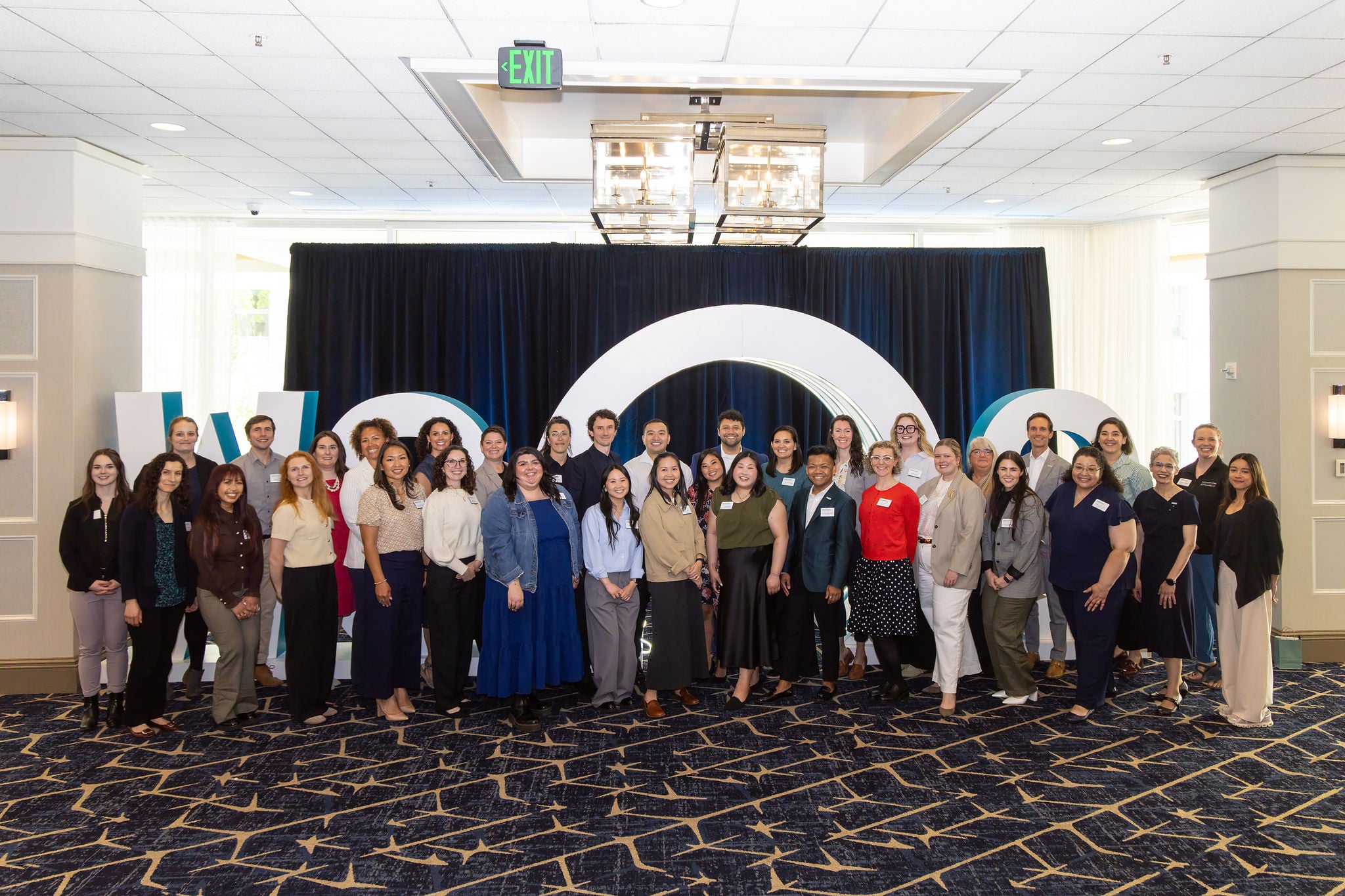 Photo of WSOS staff at a semi-formal event